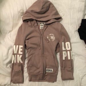 PINK Zip up Hoodie size XSmall